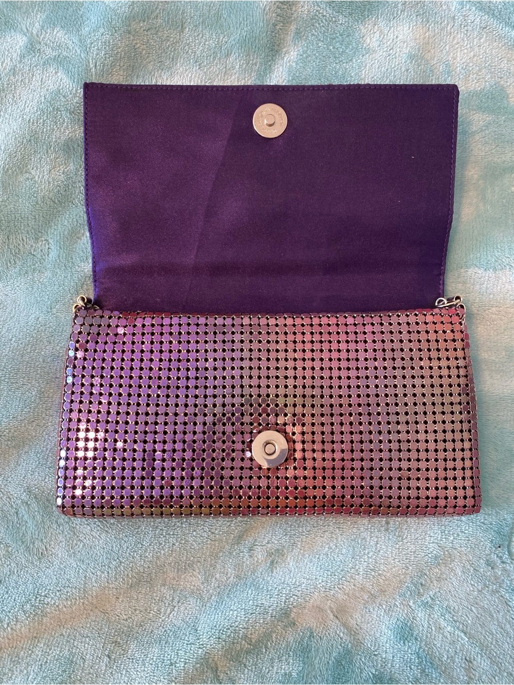 NWOT Purple CHAINMAIL Shoulder Bag